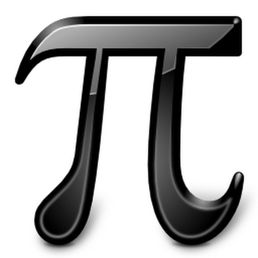 Число пи на прозрачном фоне