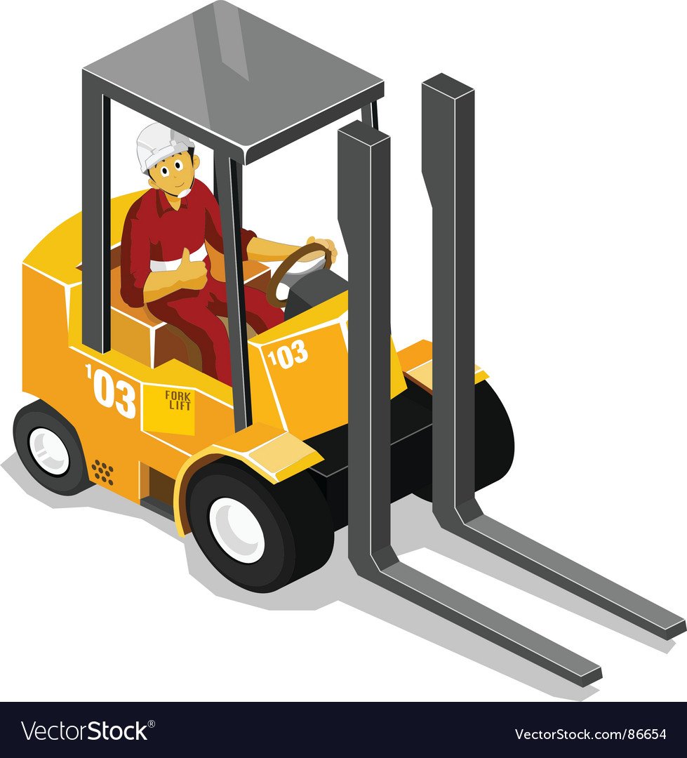 Водитель погрузчика мультяшный