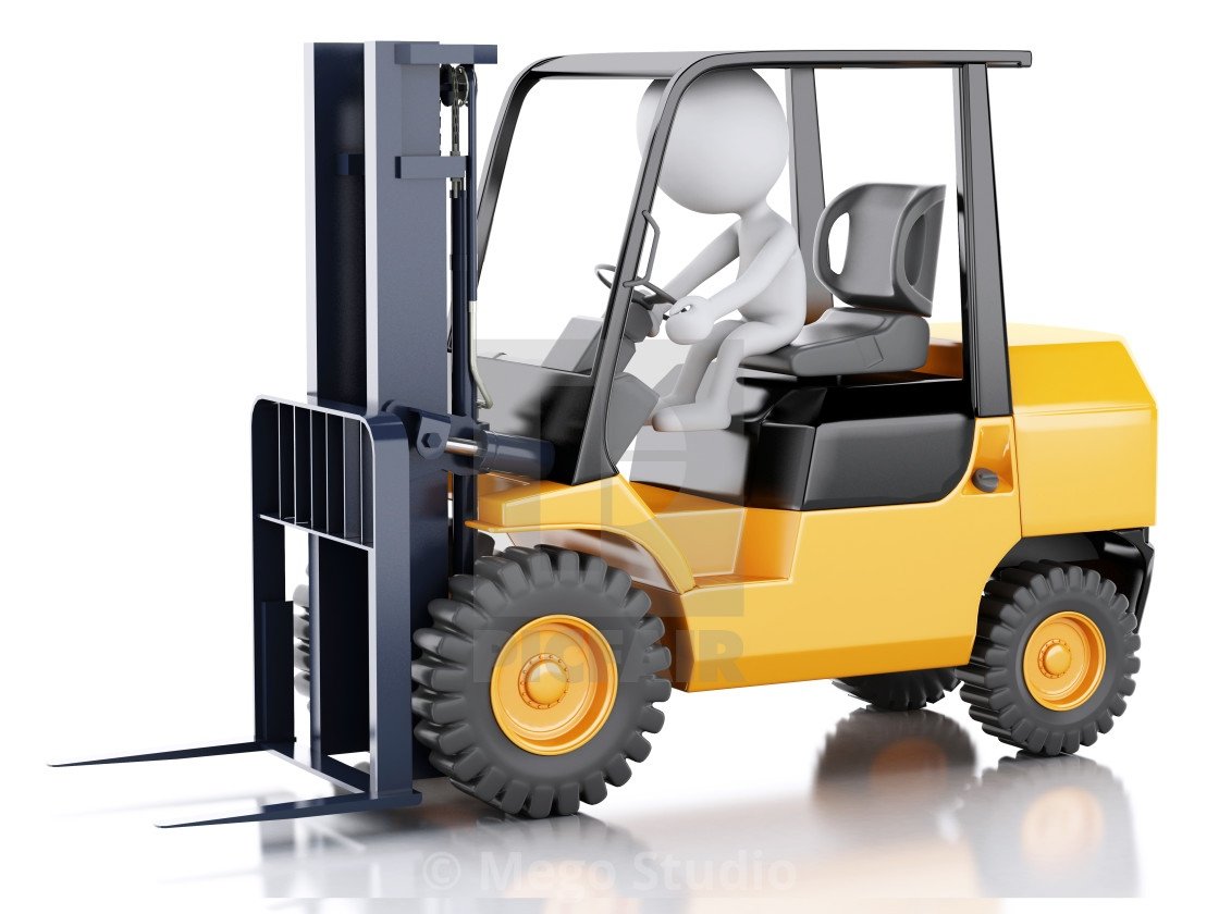 Человечек на погрузчике