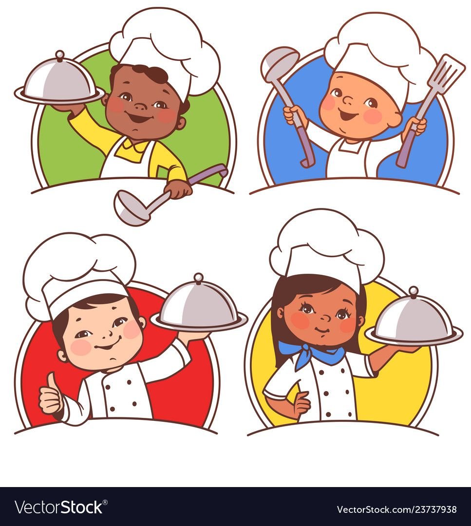 Мальчик и девочка повар