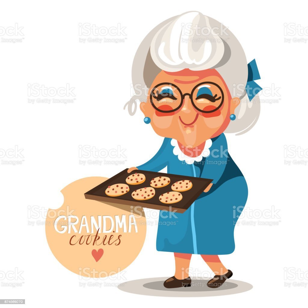 Бабушка с пирожками рисунок