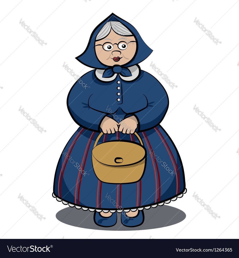 Бабушка для детей на прозрачном фоне