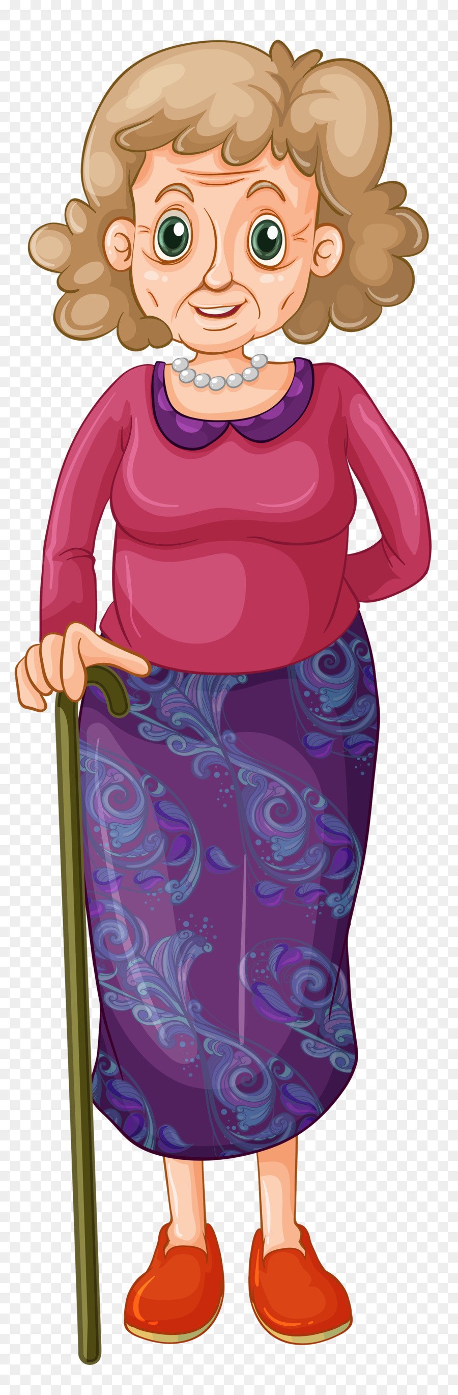 Мультяшная бабуля в полный рост