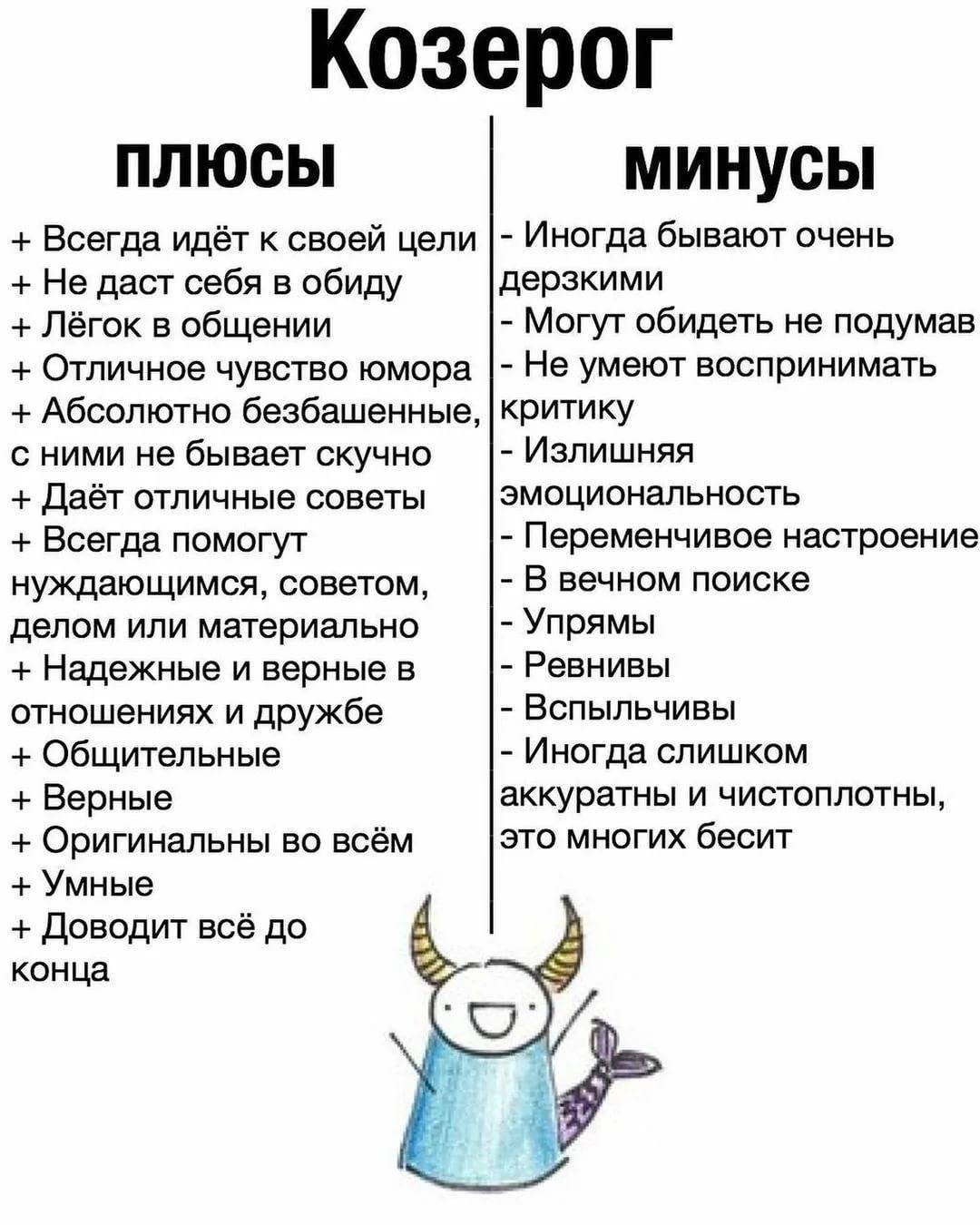 Минусы Козерогов