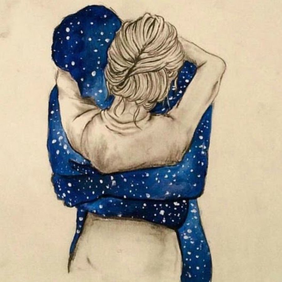 Объятия акварель