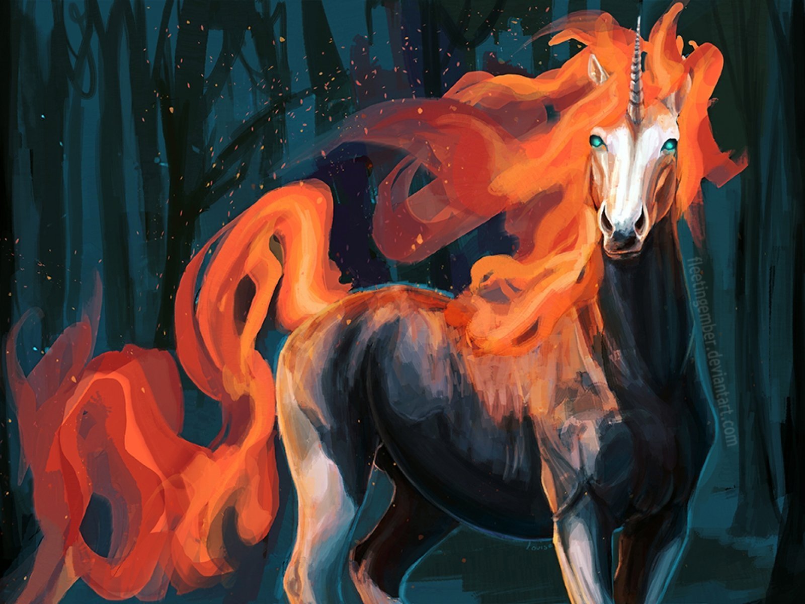 Красный единорог. Найтмар лошадь. Огнегривый конь Славянский. Амистр лошадь. Найтмар мифология.