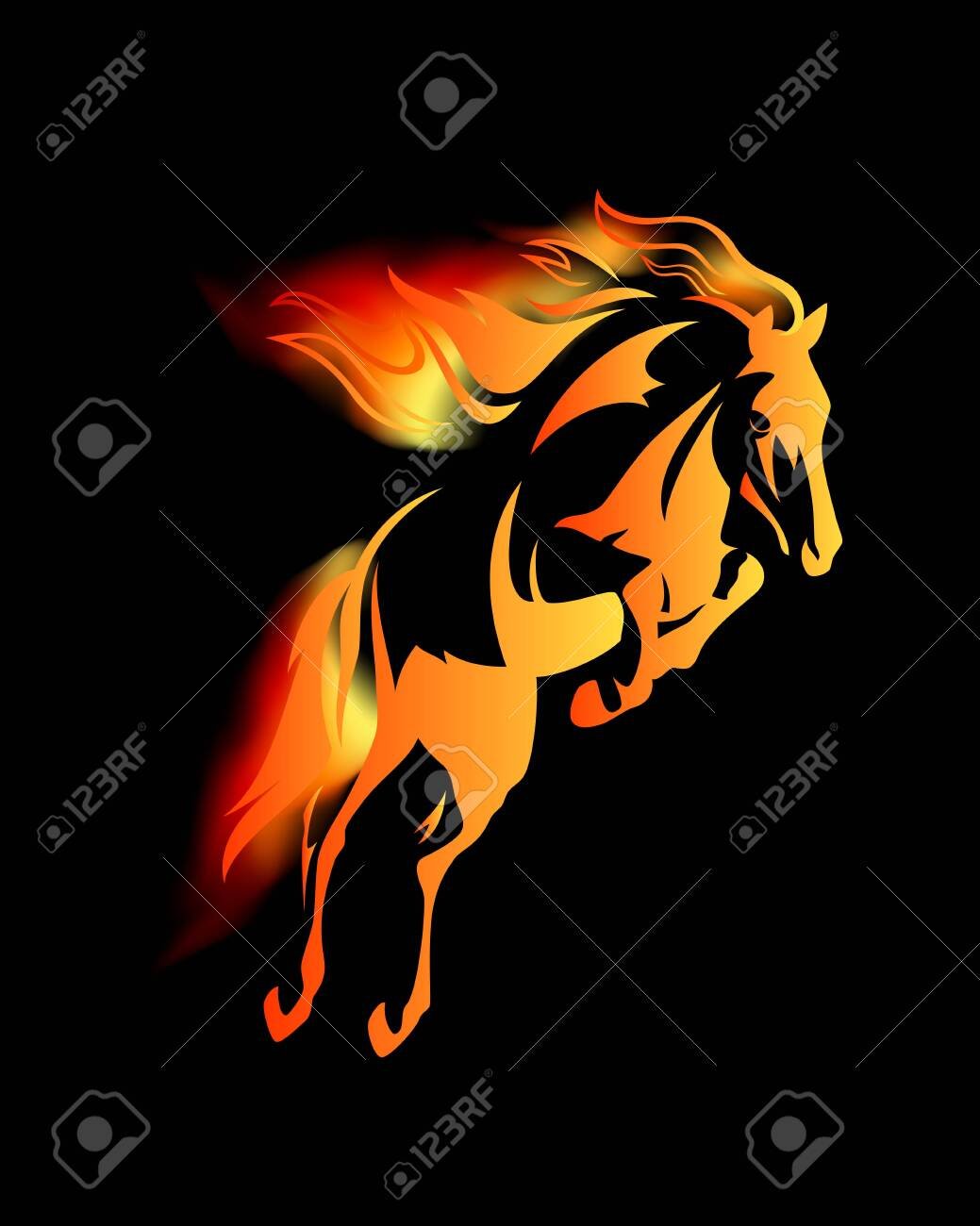 Тату Огненный конь