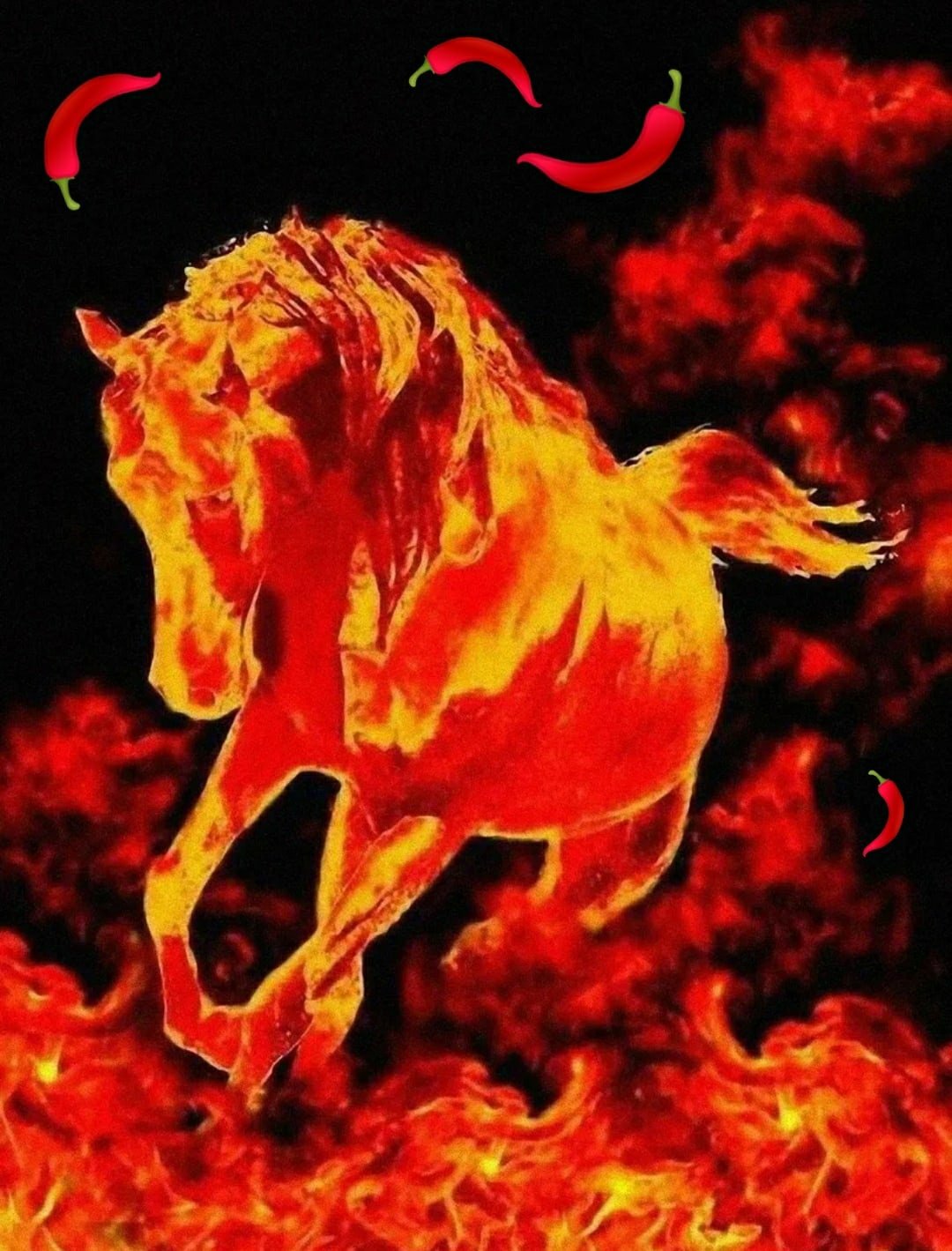 Конь на Красном фоне