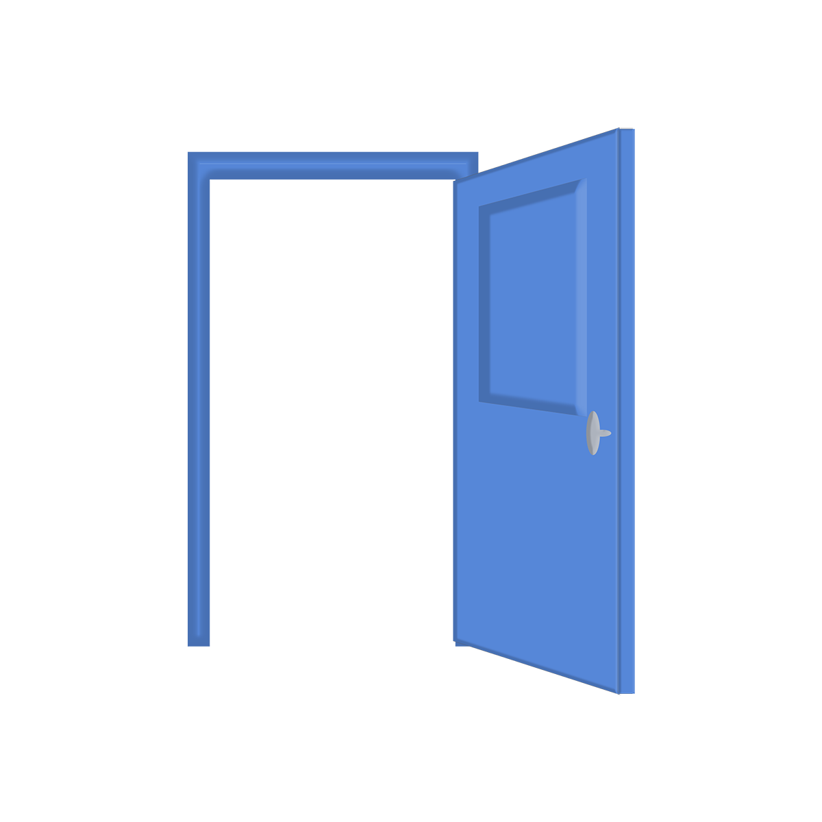 Голубая дверь открытая