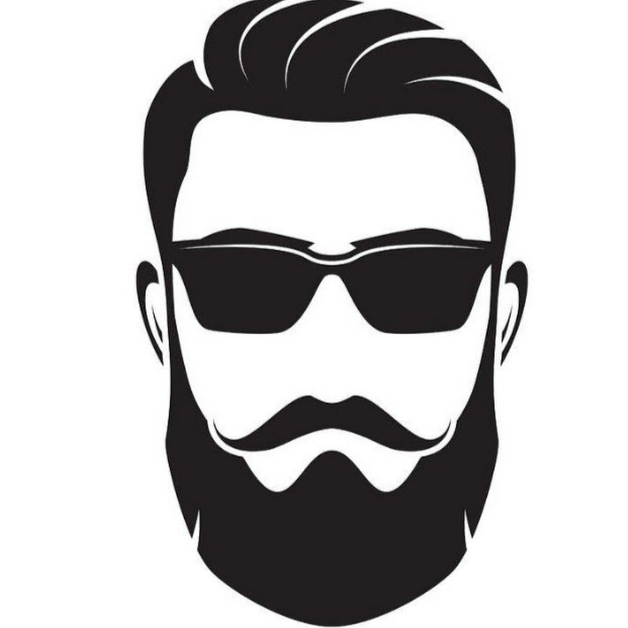 Силуэт взрослый мужчина с бородой