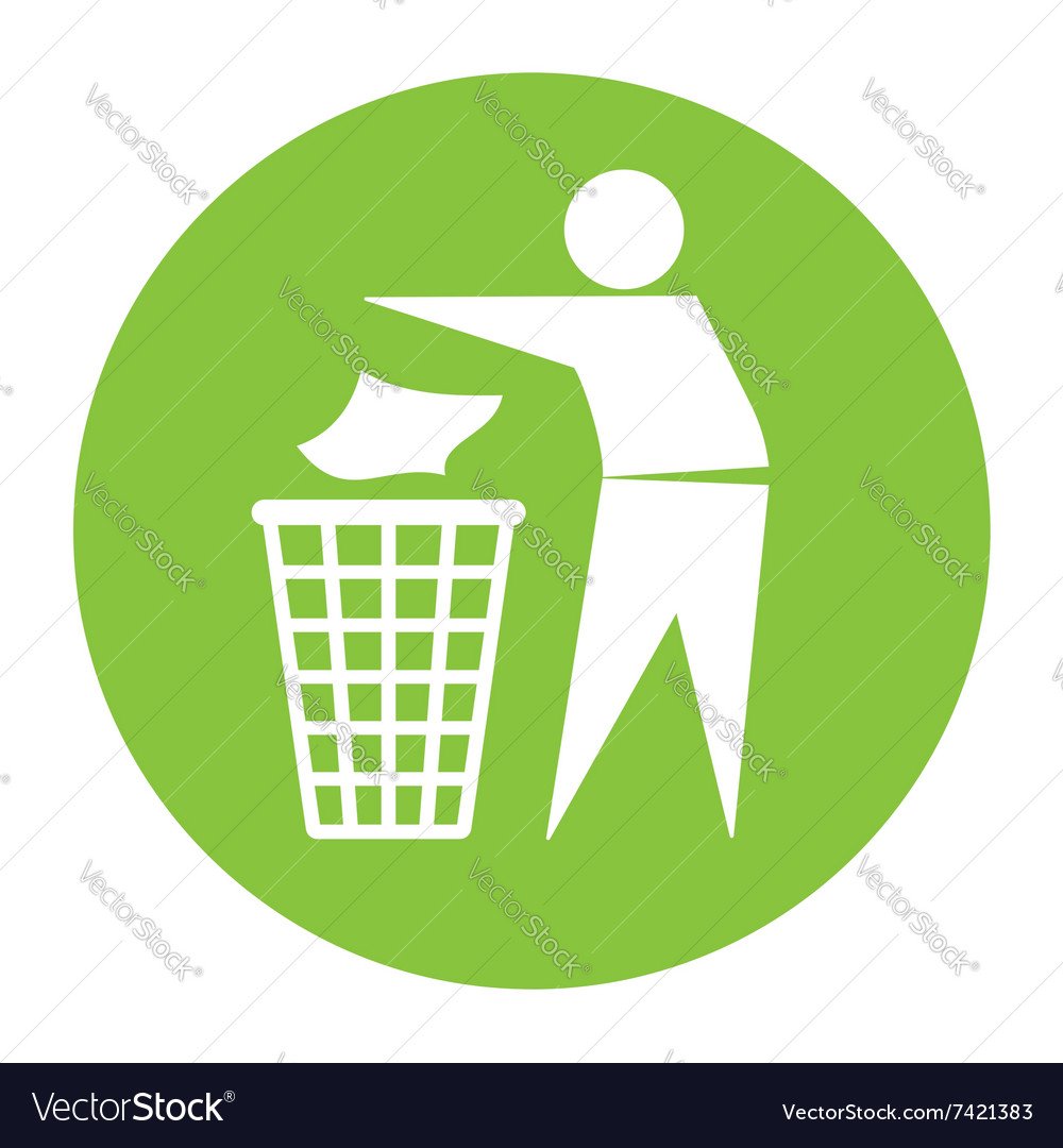 Значок выбрасывать в урну