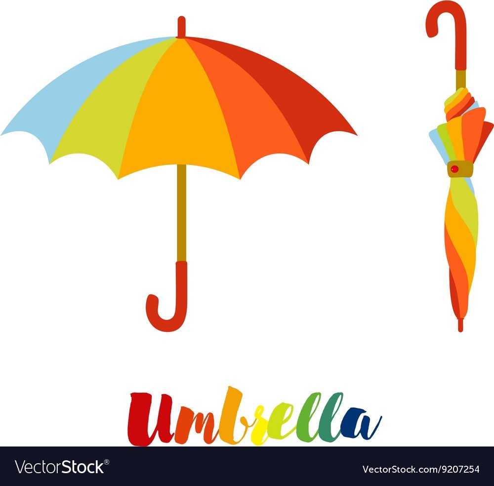 Закрытый зонт вектор