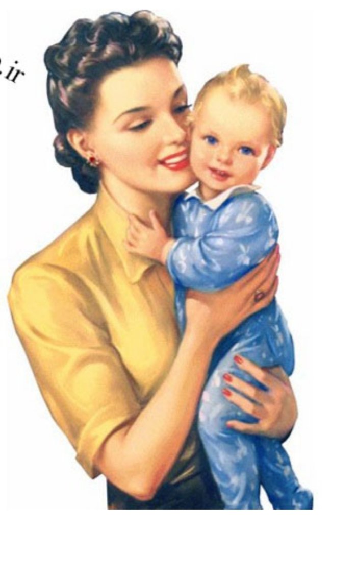 Мать с ребёнком на руках ретро