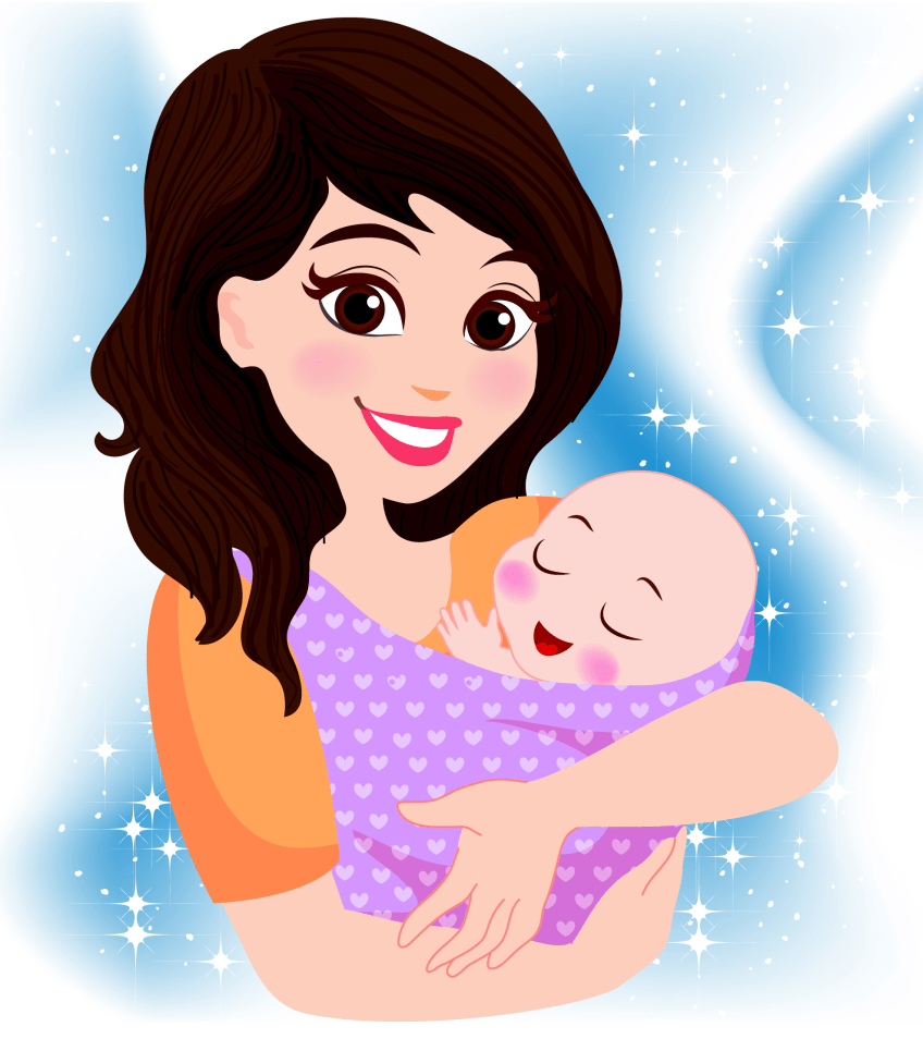 Иллюстрации с изображением мамы