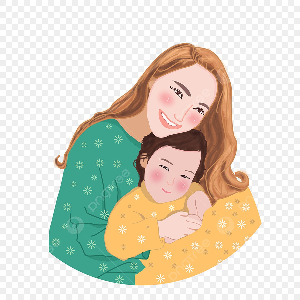 Мама арт на прозрачном фоне