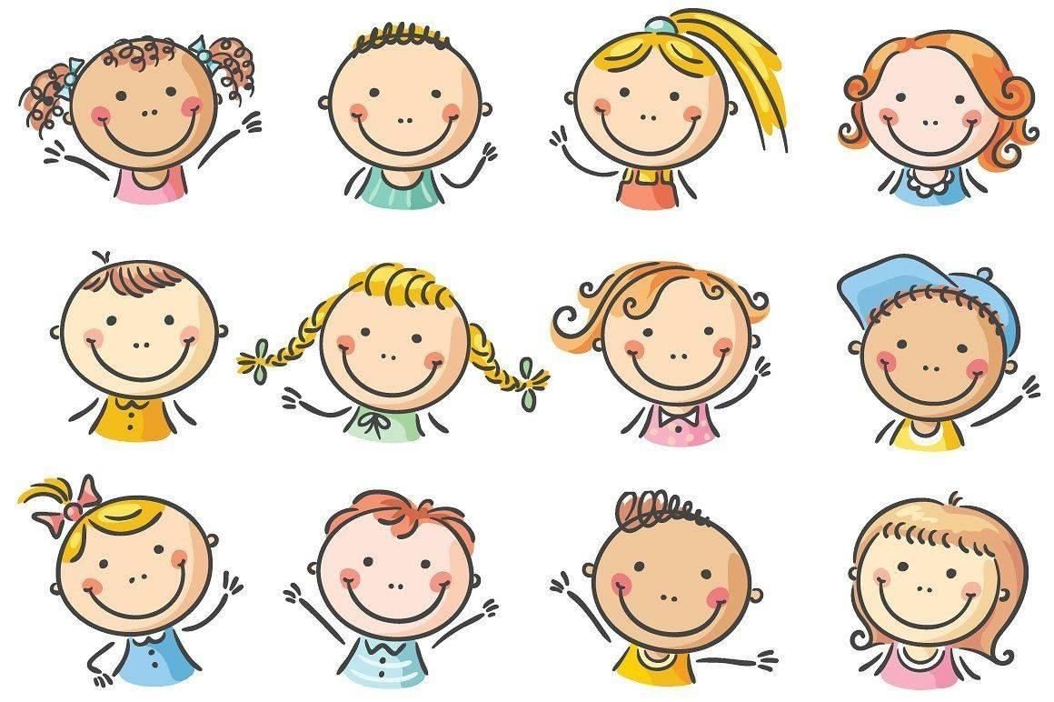 Мультяшные лица детей