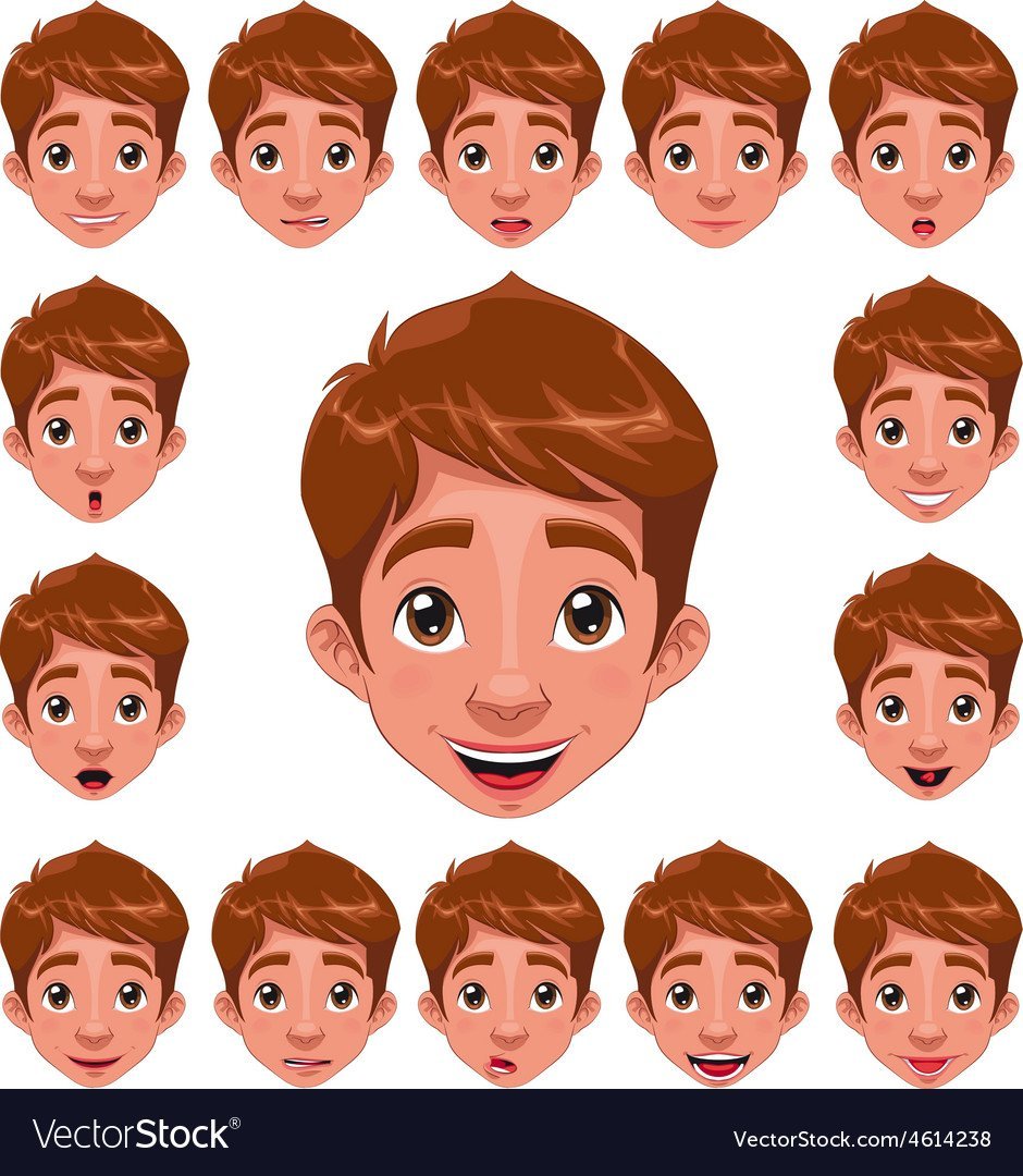 Мультяшное лицо мальчика