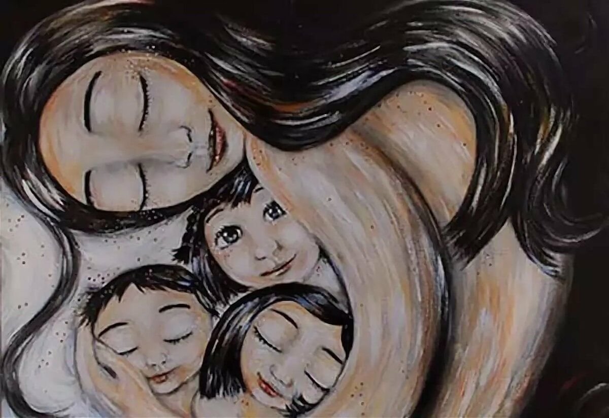 Картины Кэти Берггрен материнство