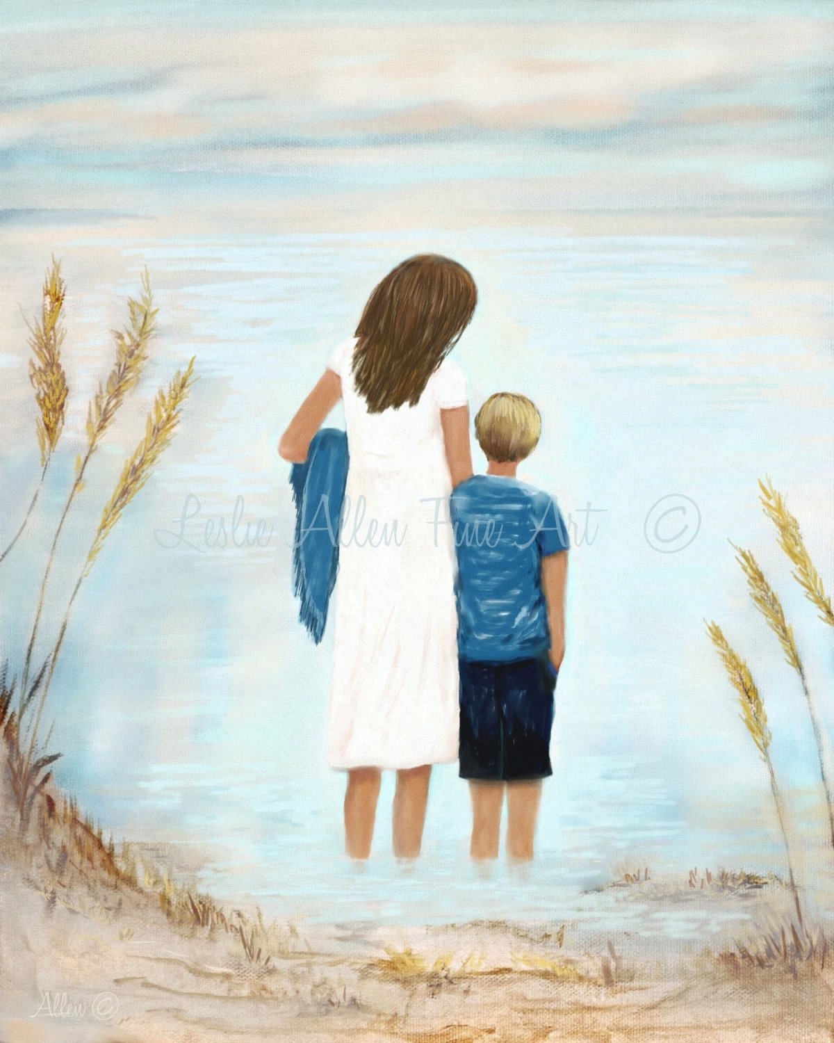 Мама и сын рисунок