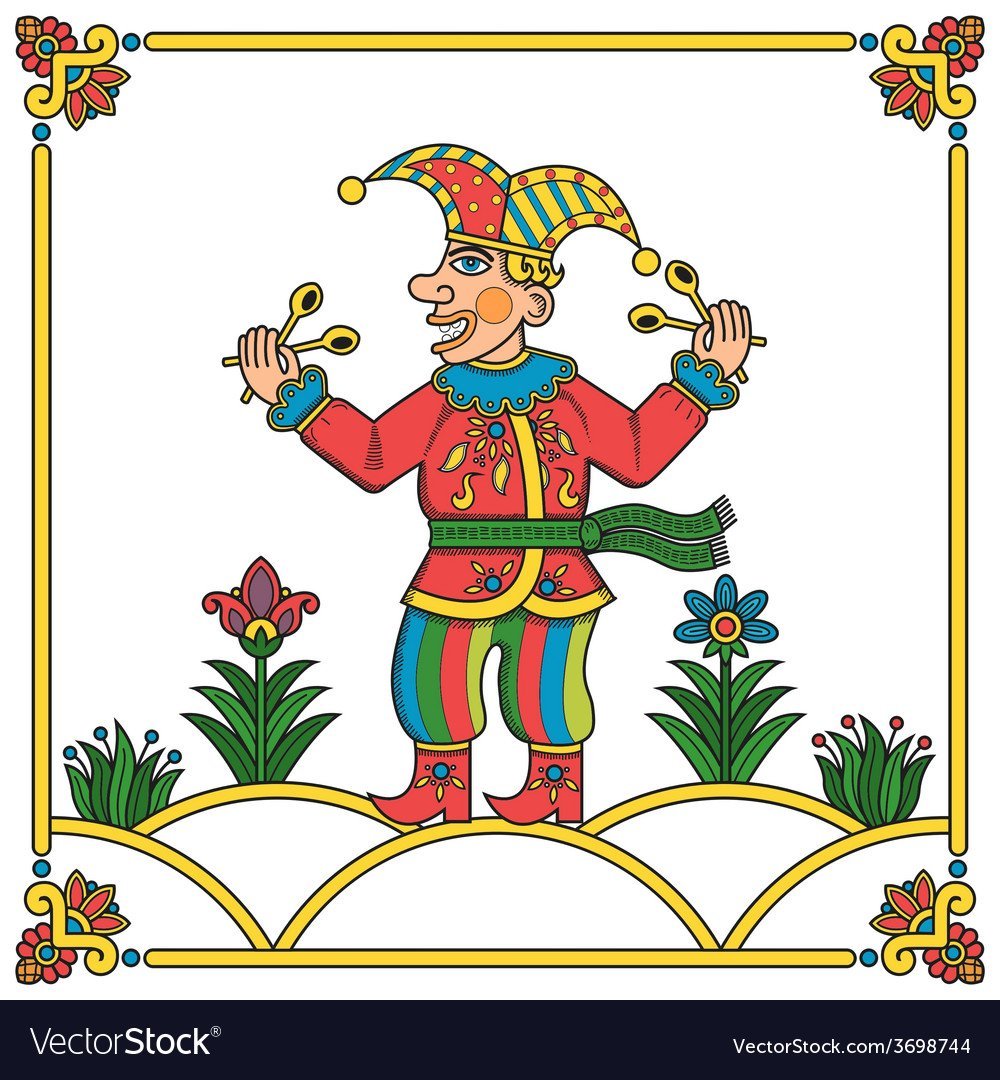 Петрушка лубок