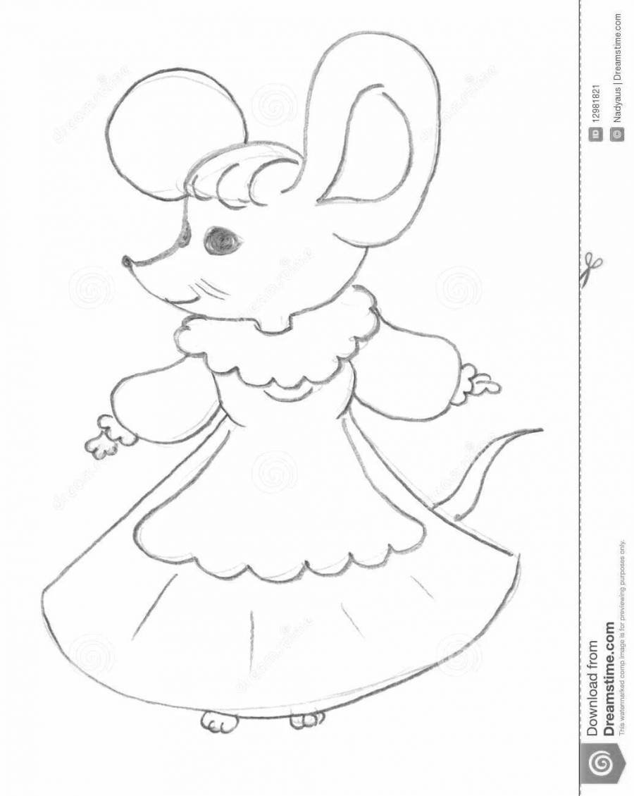 Мышка норушка раскраска