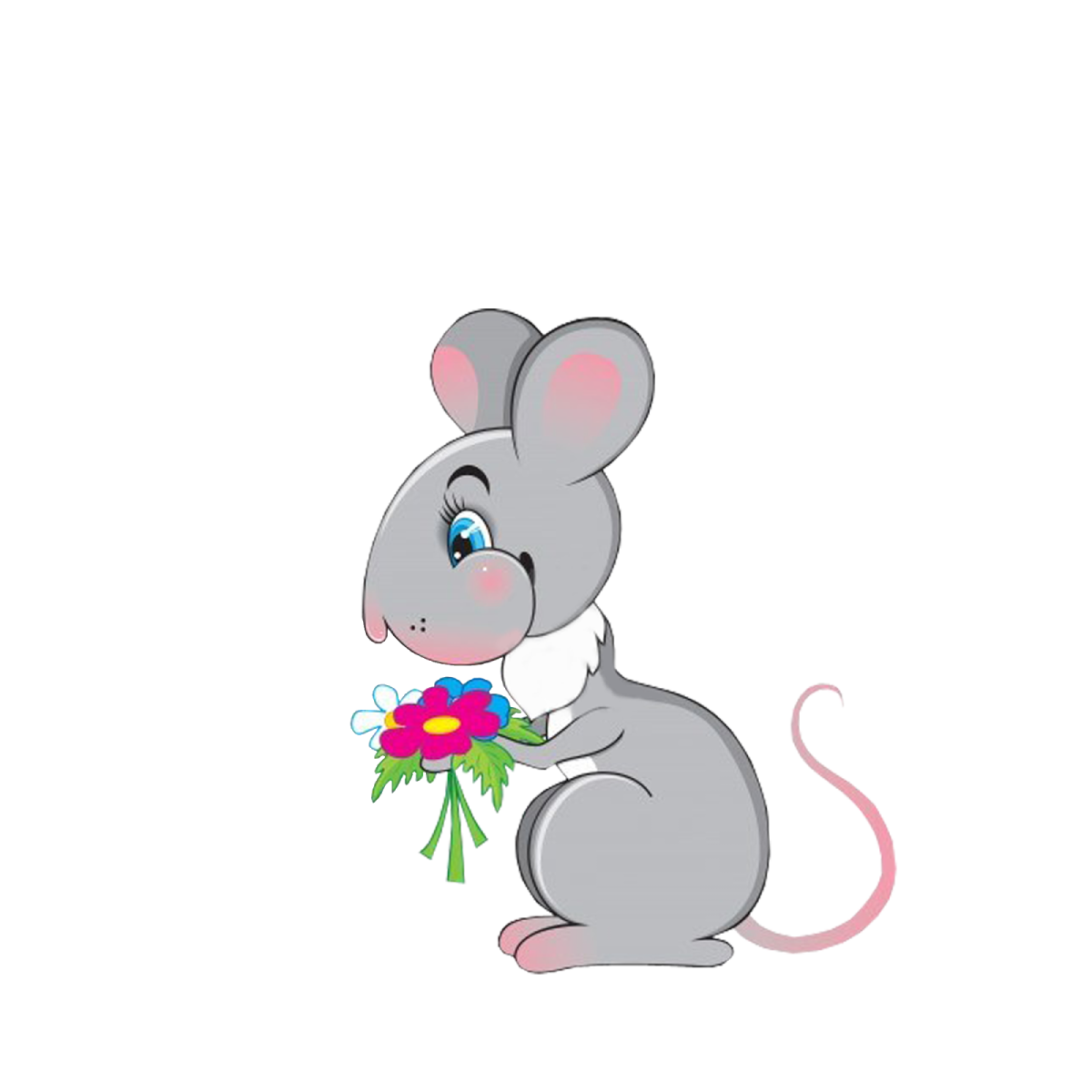 Сказочная мышка на прозрачном фоне