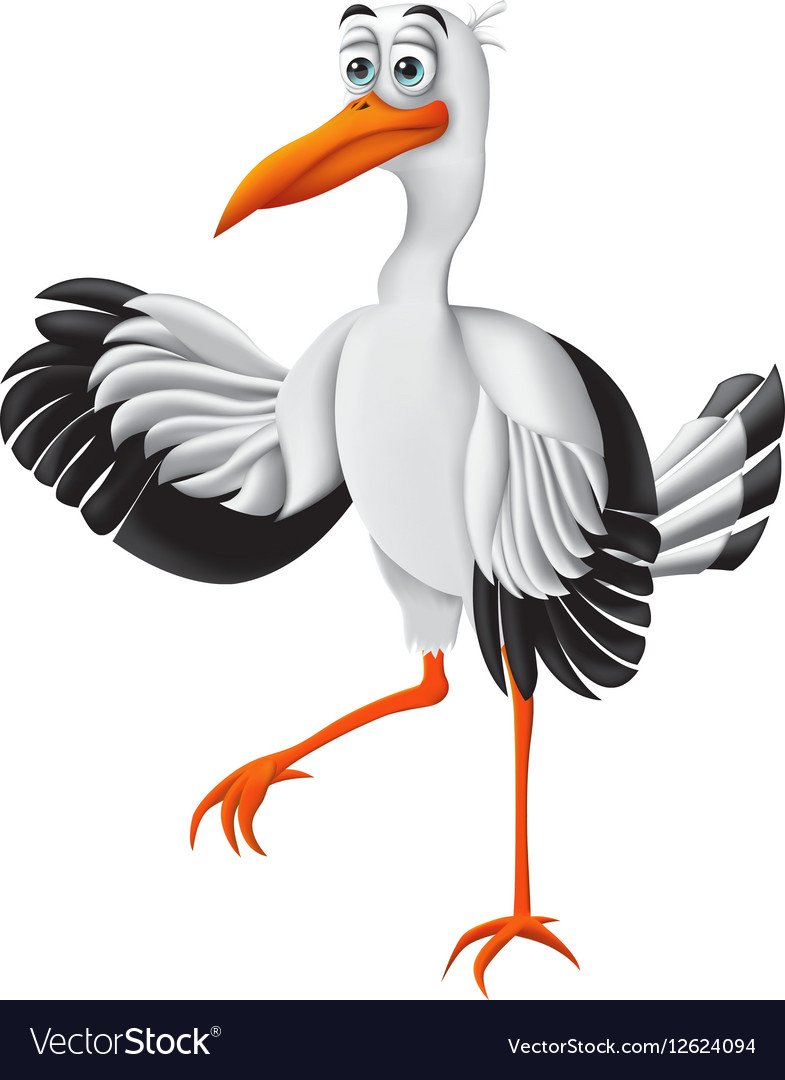 Аисты мультяшные