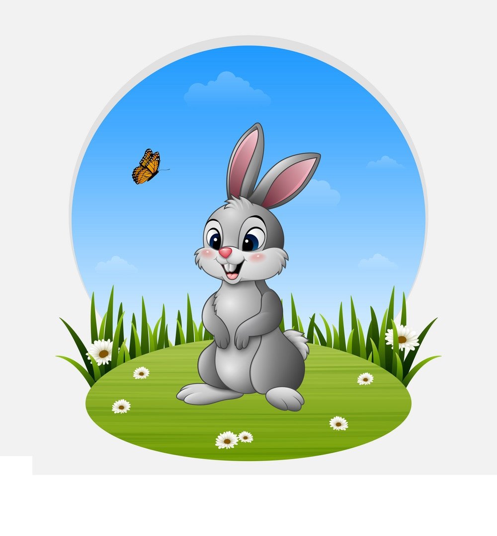 Зайчик на полянке