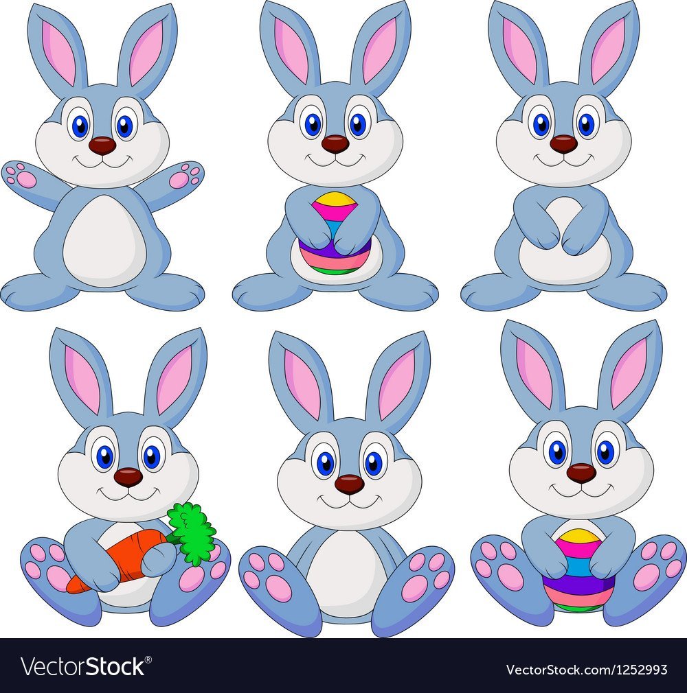 Заяц с разными эмоциями