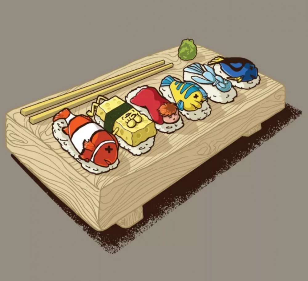 Прикольные мультяшные роллы