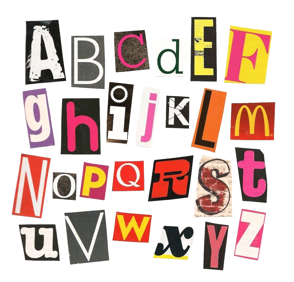 Буквы вырезки из журналов