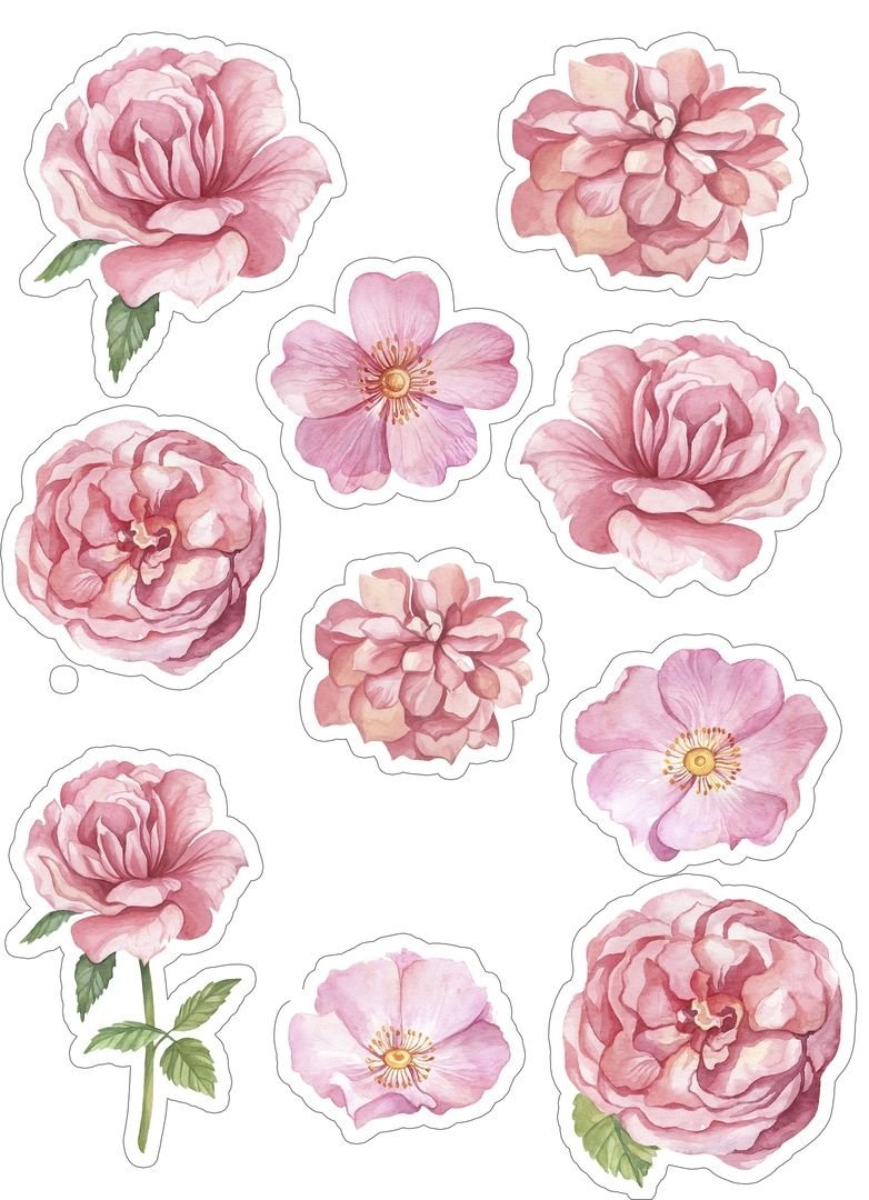 Наклейки - цветочки