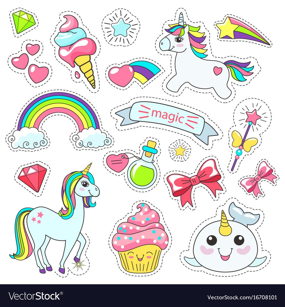 Наклейки для ЛД Единороги