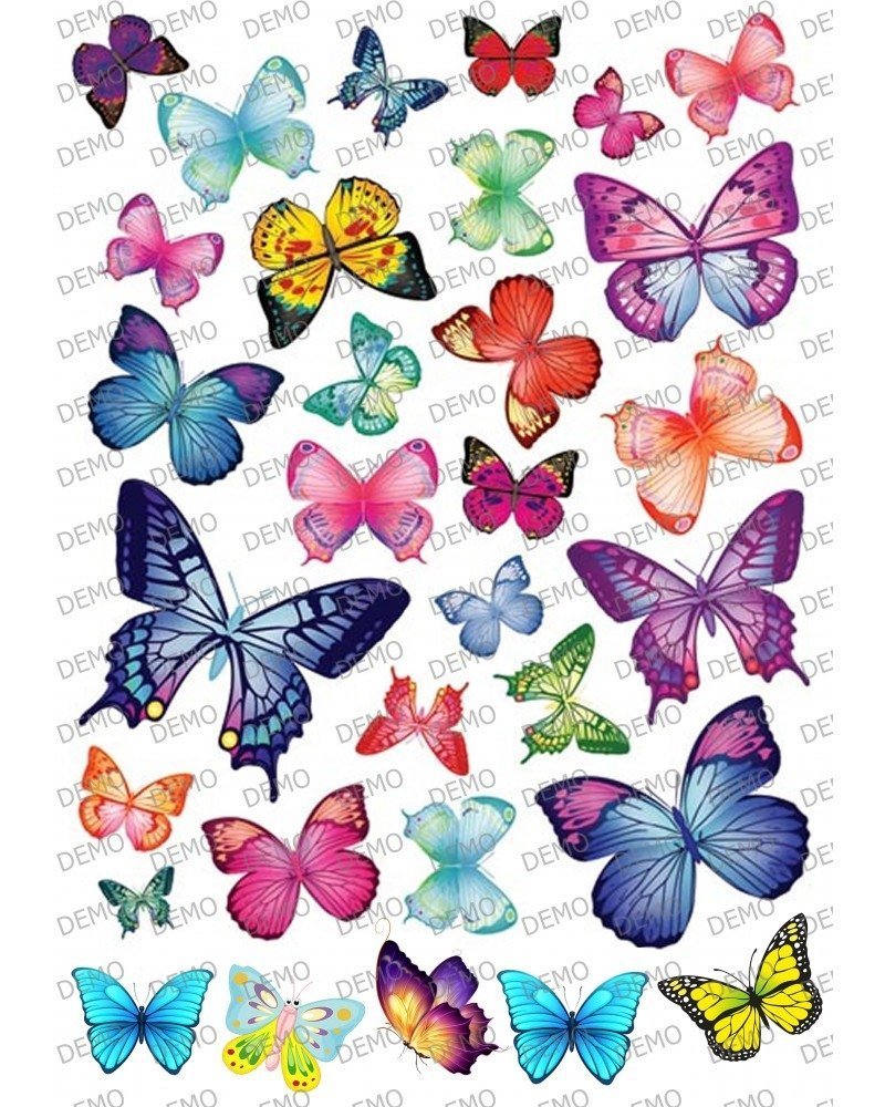 Бабочки для вырезания цветные