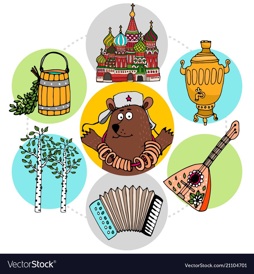 Медведь самовар балалайка