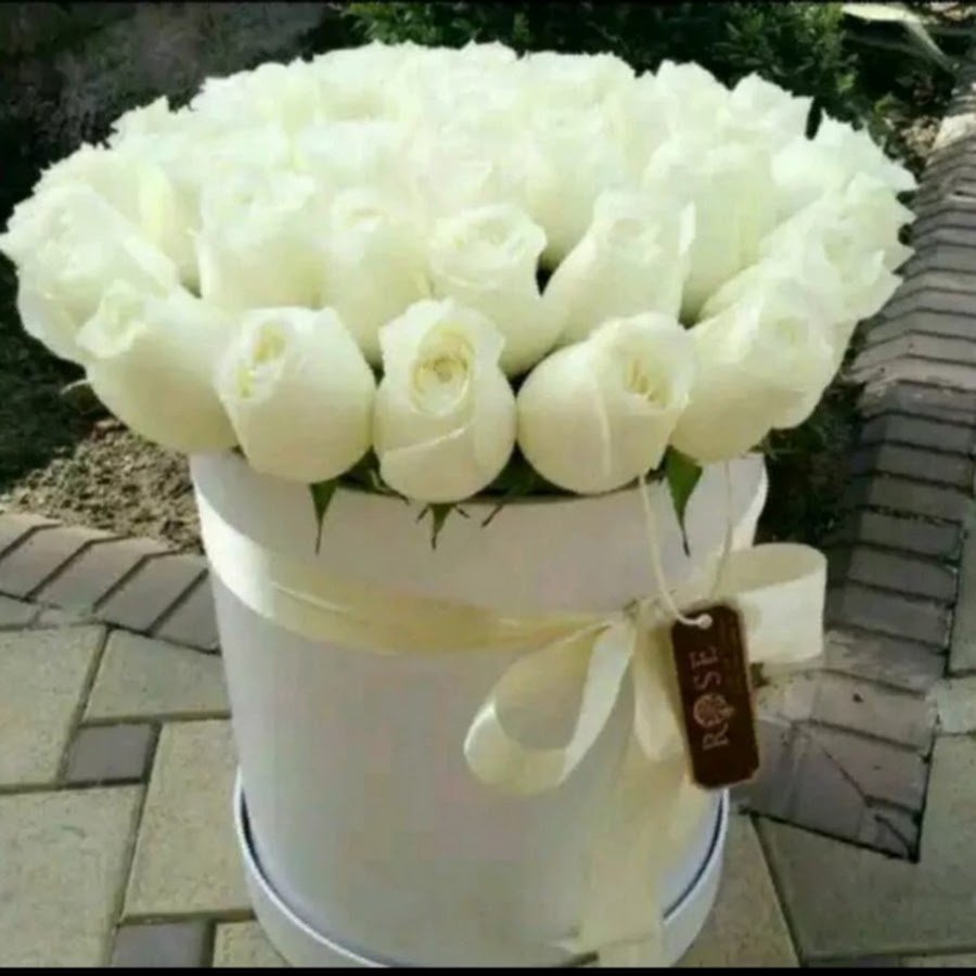 Букет белых роз с пожеланиями
