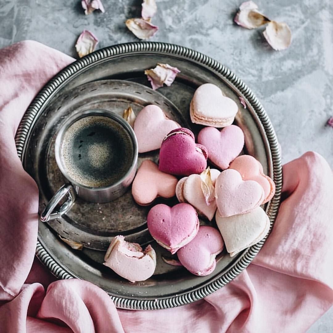 Утро кофе цветы нежность