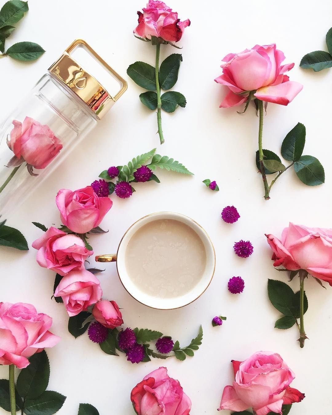 Кофе и цветы