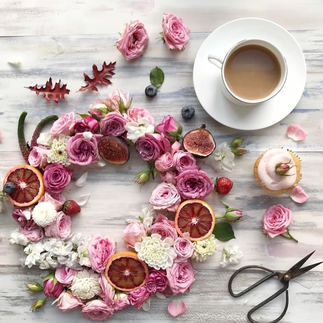 Кофе с цветами