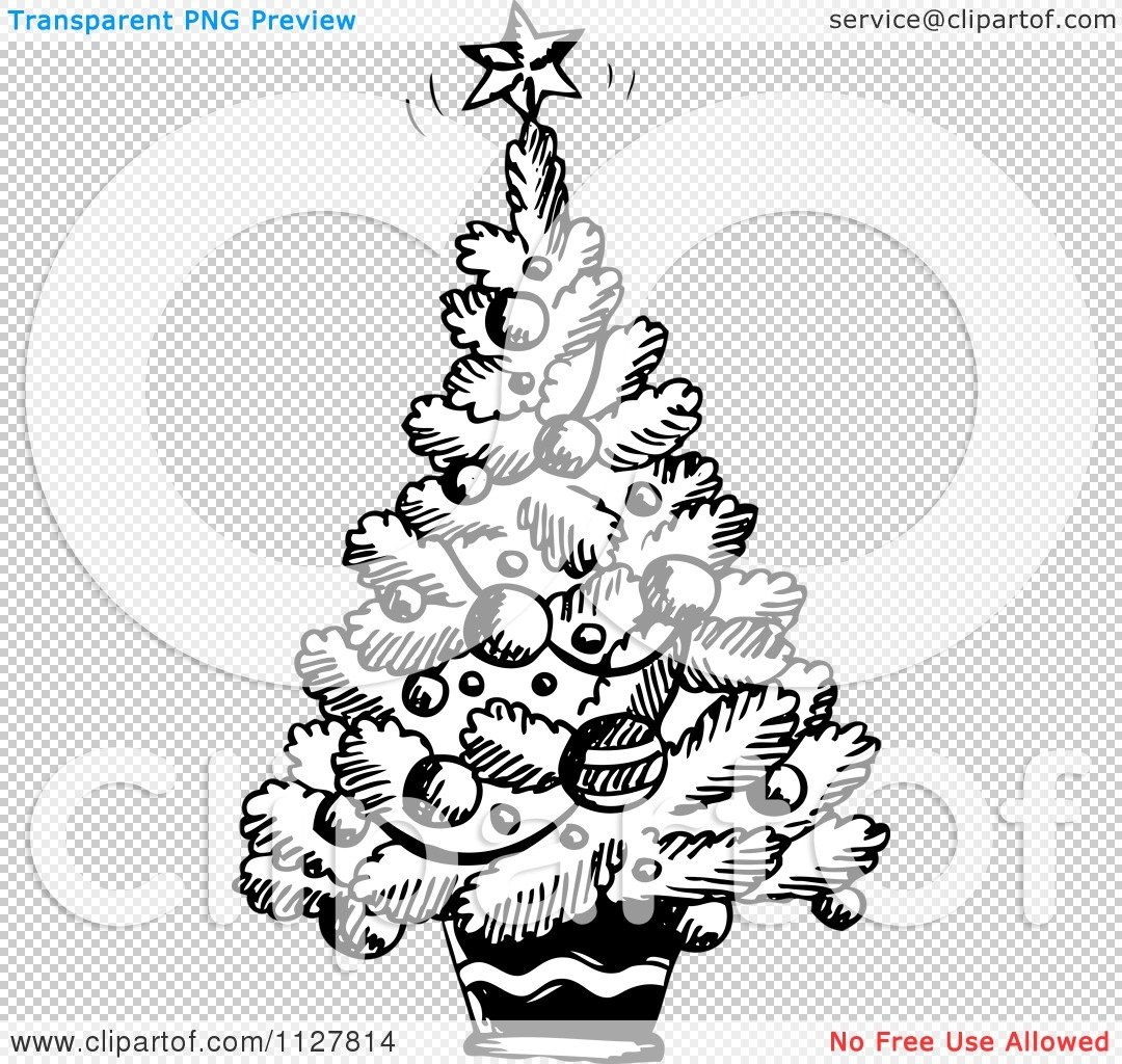 С новым годом елочка черно белый арт