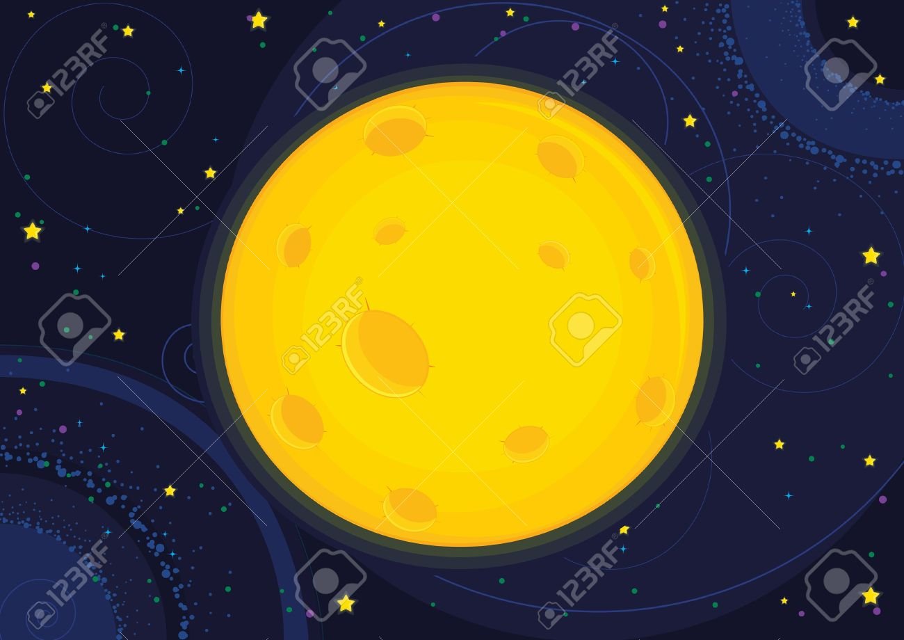 Рисунок луны в космосе. Желтая Планета для детей. Луна в космосе для детей. Луна мультяшная. Луна рисунок для детей.