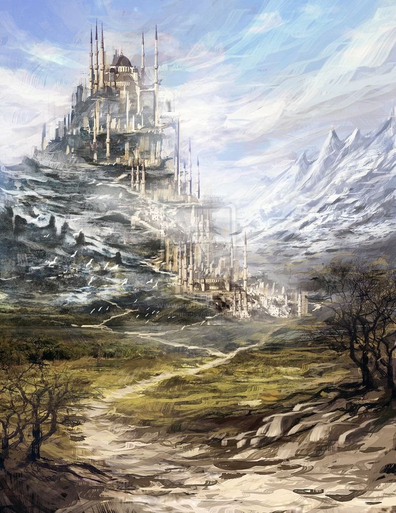 Пейзаж средневековье фэнтези