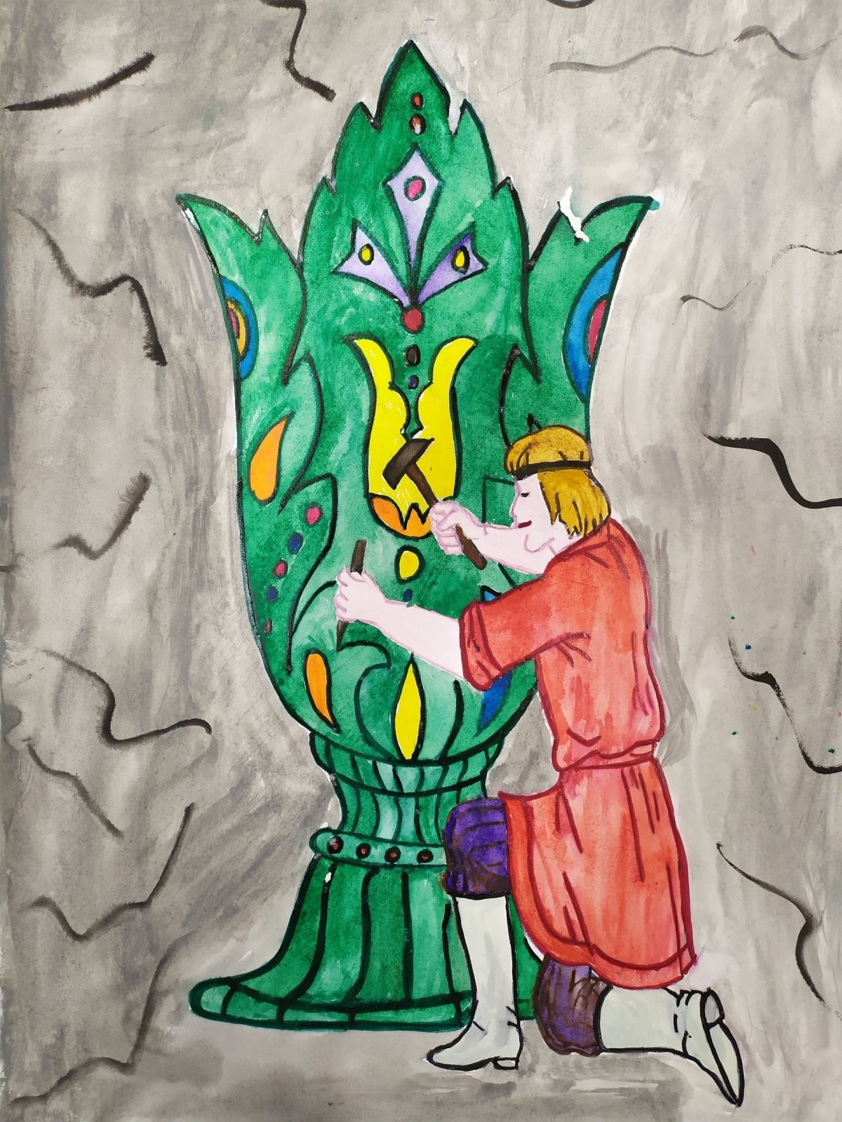 Рисунок по сказу медной горы хозяйка