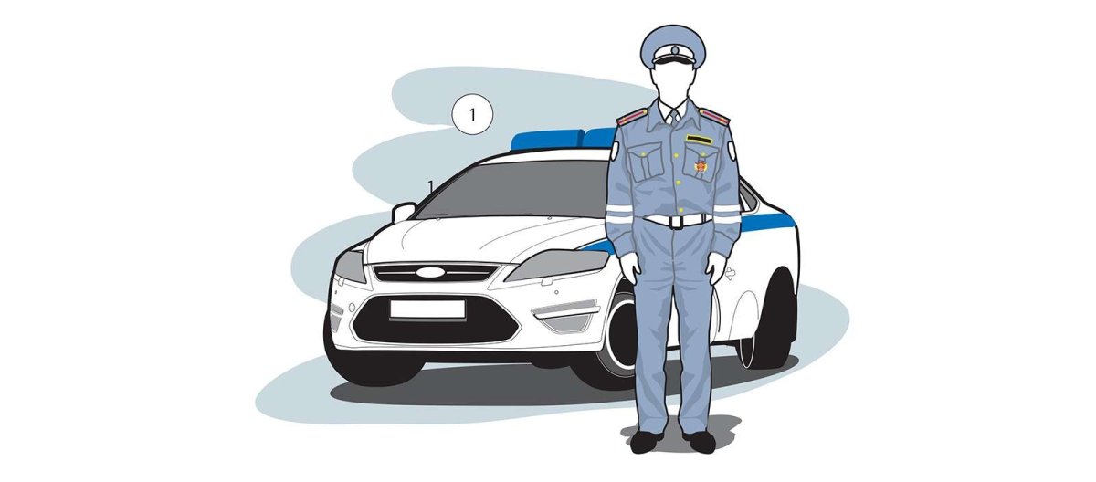 Гаишник рисунок