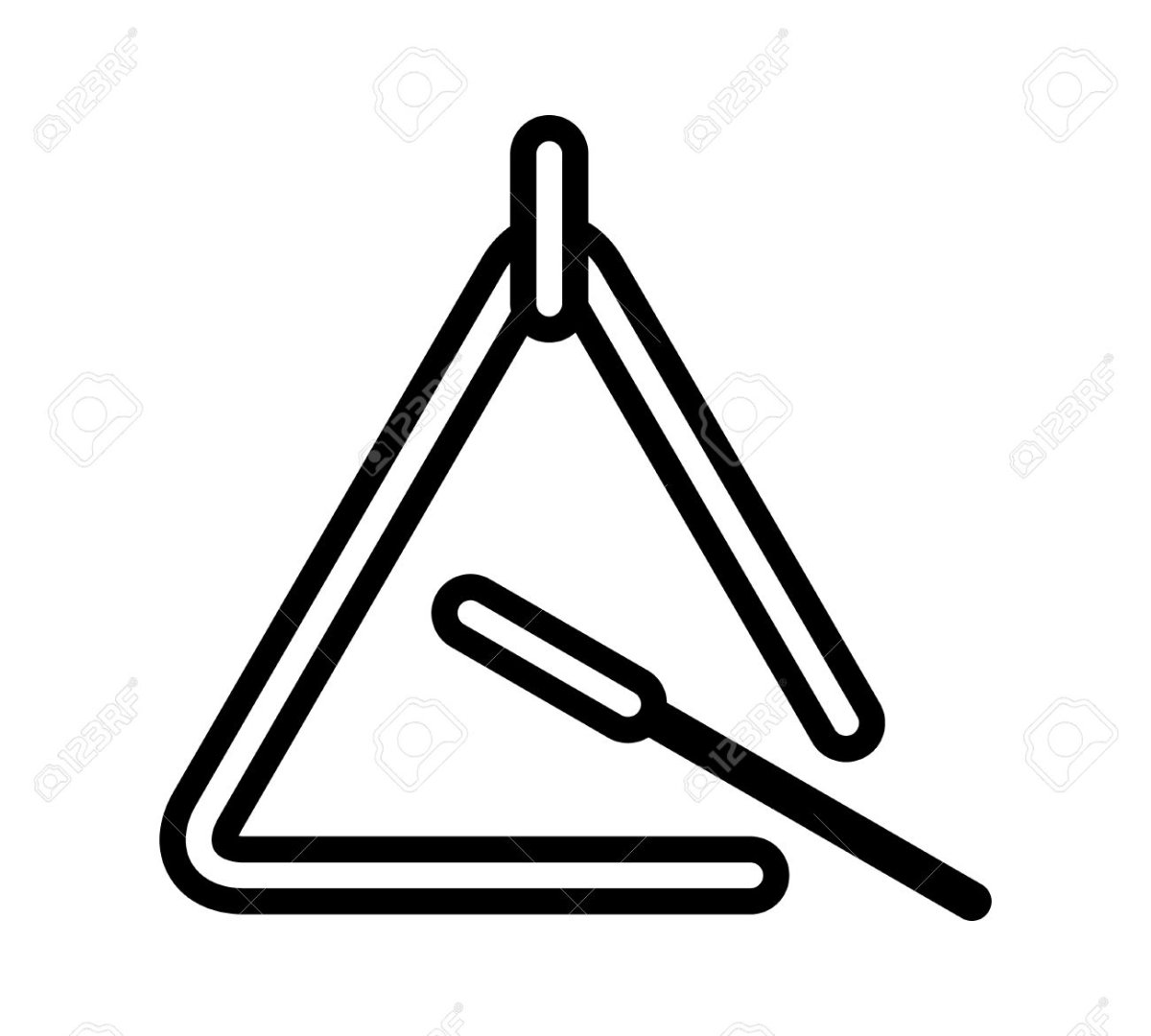 Музыкальный треугольник раскраска