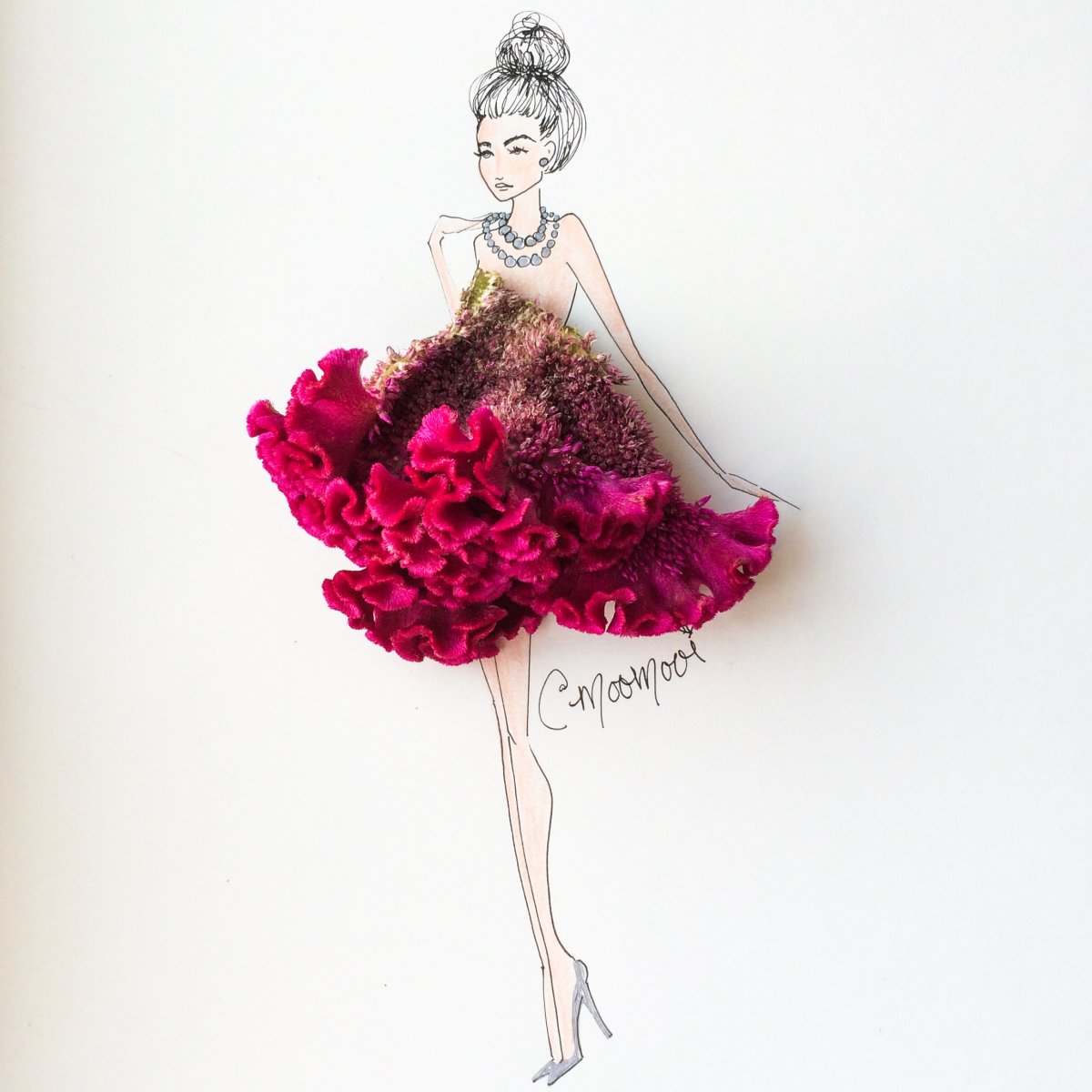 Платье из лепестков