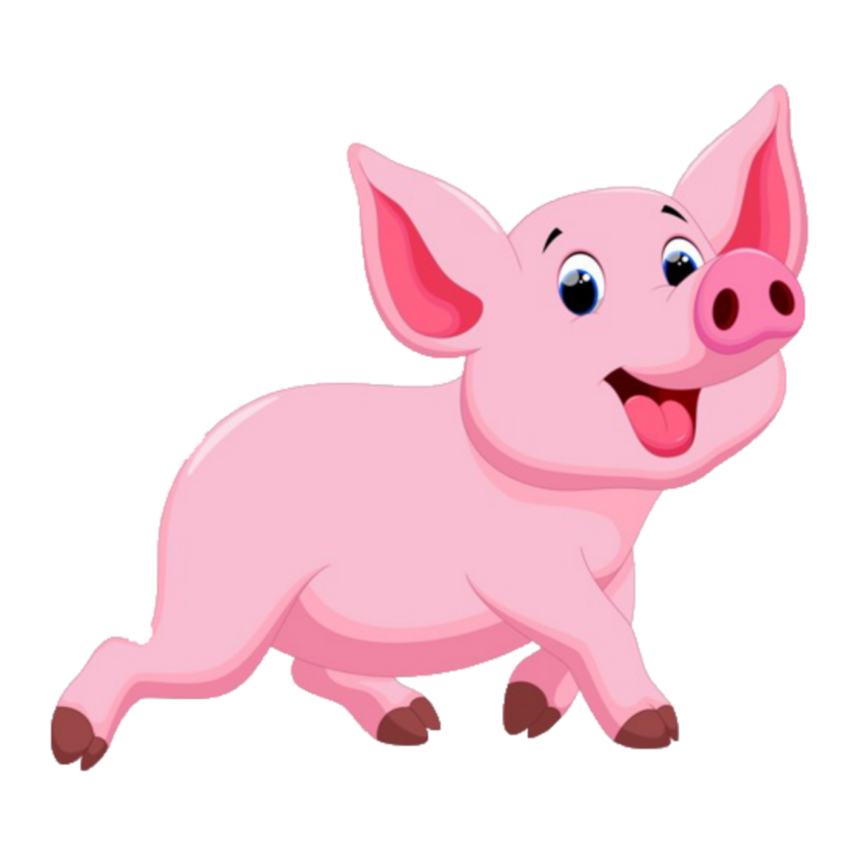 Поросенок на прозрачном фоне