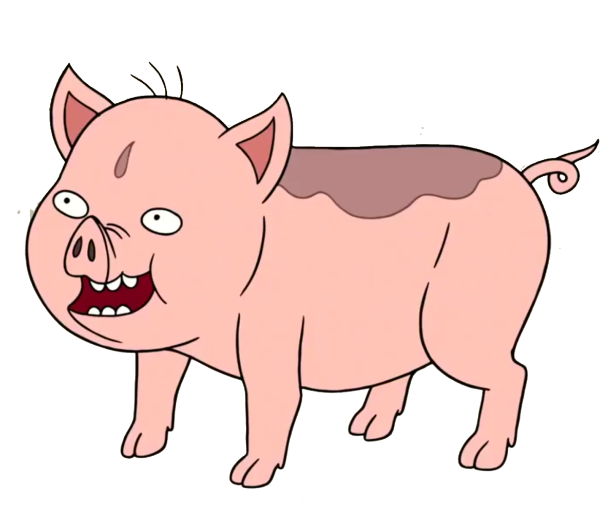 Свинья на прозрачном фоне для фотошопа