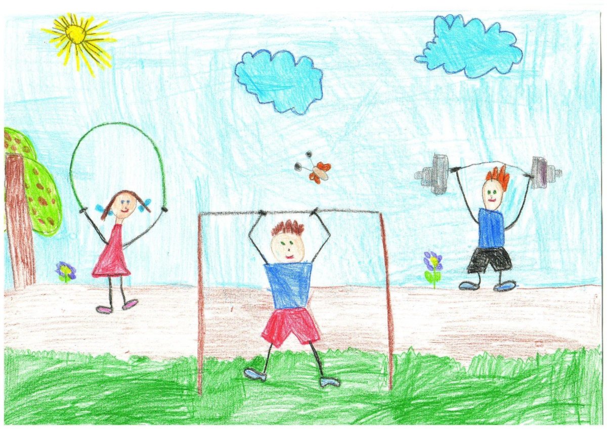 Детские рисунки на тему спорт
