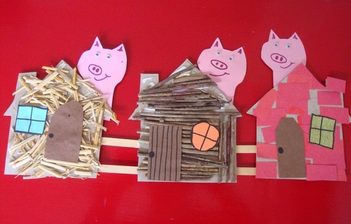 Домики трех поросят поделка